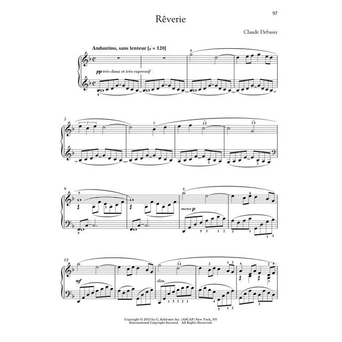 Hal Leonard HL00297117 Claude Debussy: 16 Piano Favorites - Image 14