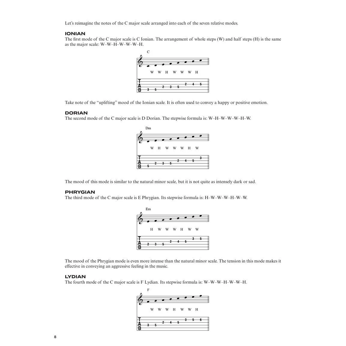 Hal Leonard HL00300355 Modes Explained A Guitarist's Manual for Applying Harmony in Improvisation - Image 7