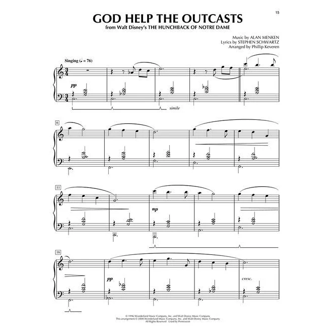 Hal Leonard HL00311754 Disney Songs For Classical Piano/Keyboard Book - Image 2