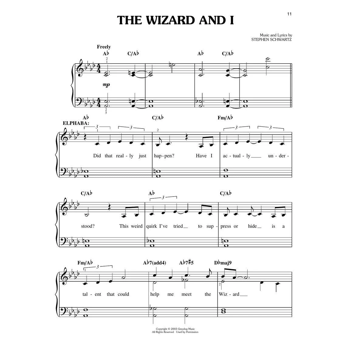 Hal Leonard HL00316097 Wicked: A New Musical - Easy Piano Selections - Image 2