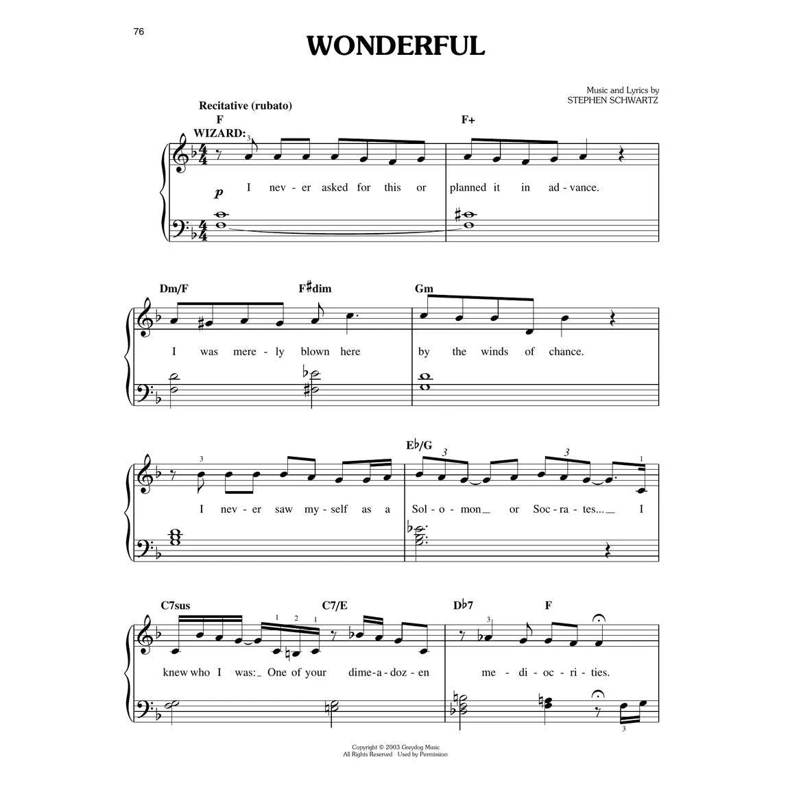 Hal Leonard HL00316097 Wicked: A New Musical - Easy Piano Selections - Image 4