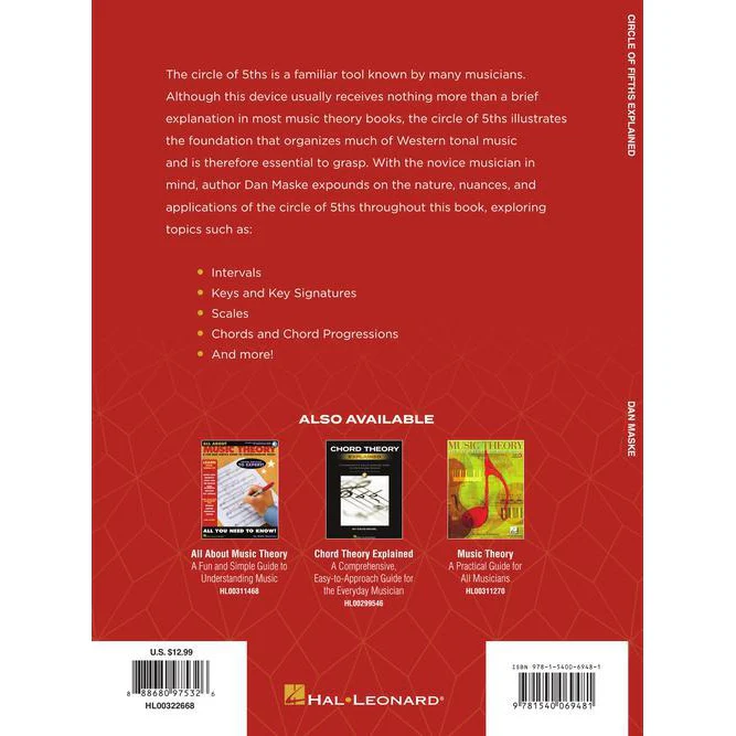 Hal Leonard HL00322668 Circle Of Fifths Explained Understanding The Basics Of Harmonic Organization - Image 7