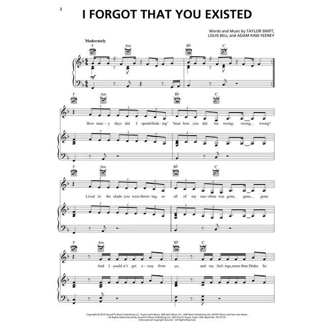 Hal Leonard HL00322682 Taylor Swift  Lover - Image 3