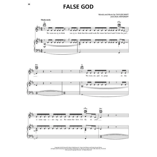 Hal Leonard HL00322682 Taylor Swift  Lover - Image 4
