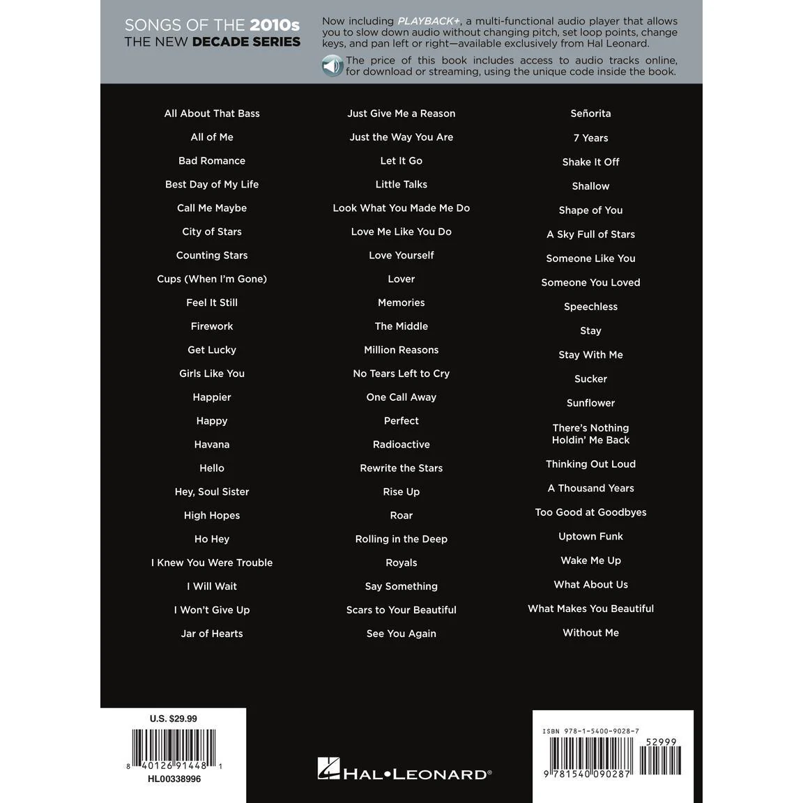 Hal Leonard HL00338996 Songs Of The 2010s (Updated Edition) The New Decade Series - Image 2