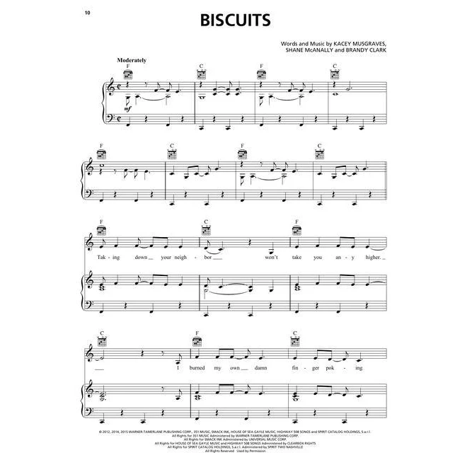 Hal Leonard HL00345260 Country Sheet Music 2010-2019, Piano/Vocal/Guitar Songbook - Image 10