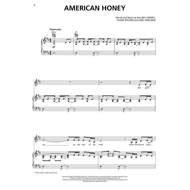Hal Leonard HL00345260 Country Sheet Music 2010-2019, Piano/Vocal/Guitar Songbook - Image 9