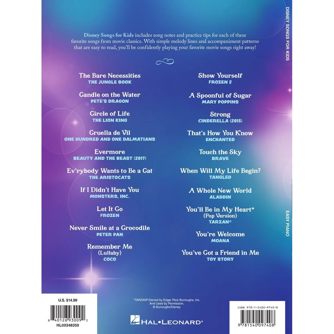 Hal Leonard HL00348350 Disney Songs for Kids - Image 2