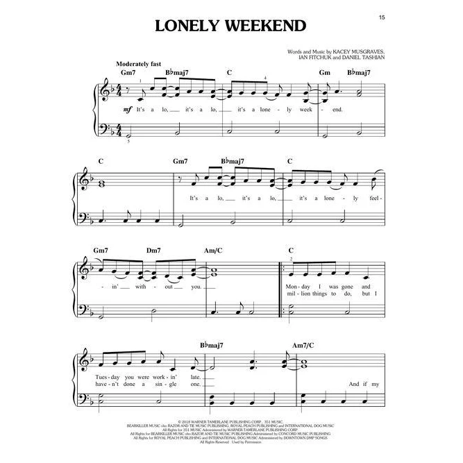 Hal Leonard HL00350622 Kacey Musgraves - Golden Hour, Easy Piano Personality - Image 4
