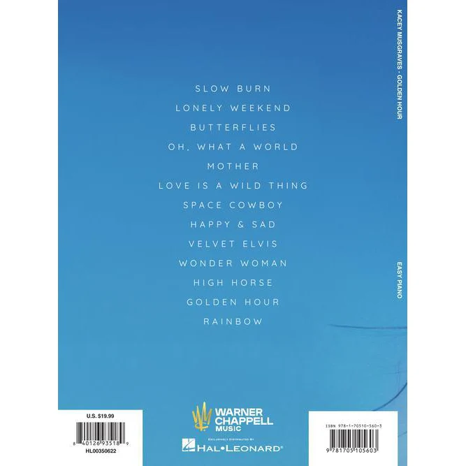 Hal Leonard HL00350622 Kacey Musgraves - Golden Hour, Easy Piano Personality - Image 6