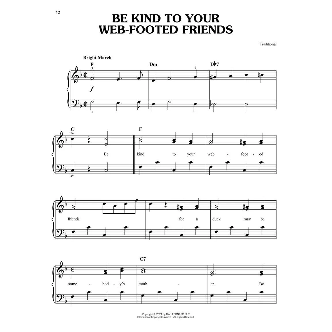 Hal Leonard HL00355369 First 50 Fun Children's Songs You Should Play On Piano - Image 8
