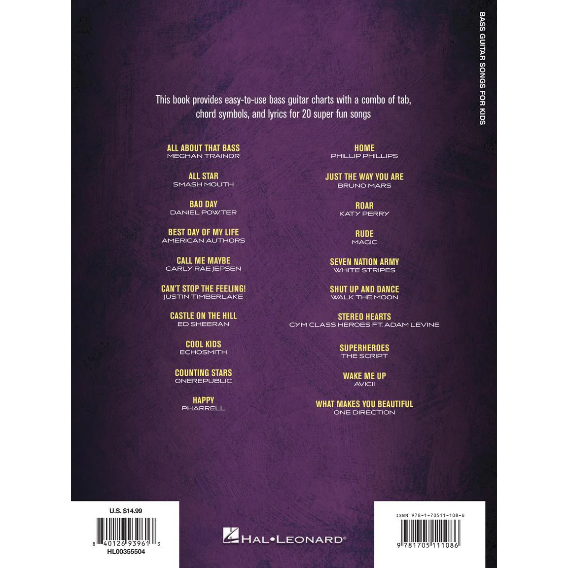 Hal Leonard HL00355504 Bass Guitar Songs For Kids - Image 2