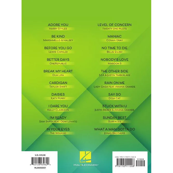 Hal Leonard HL00355551 Top Hits Of 2020 20 Of The Hottest Songs - Image 6