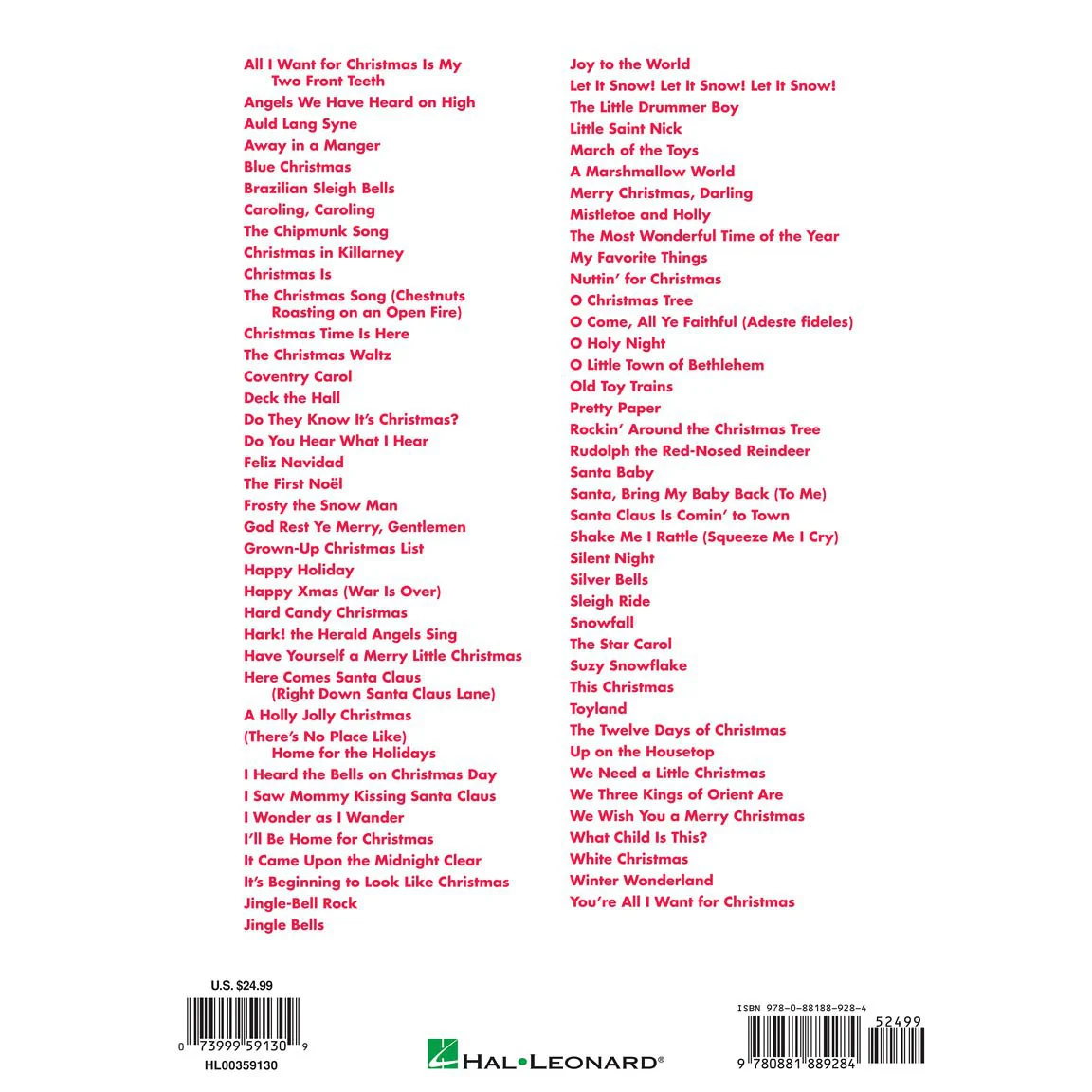Hal Leonard HL00359130 The Best Christmas Songs Ever – 6th Edition - Image 2