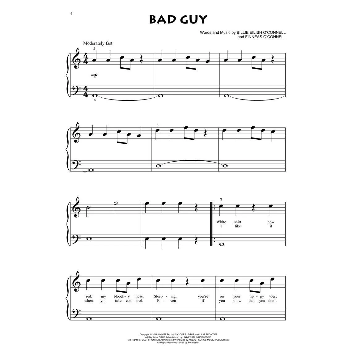 Hal Leonard HL00362598 Billie Eilish – Beginning Piano Solo - Image 4