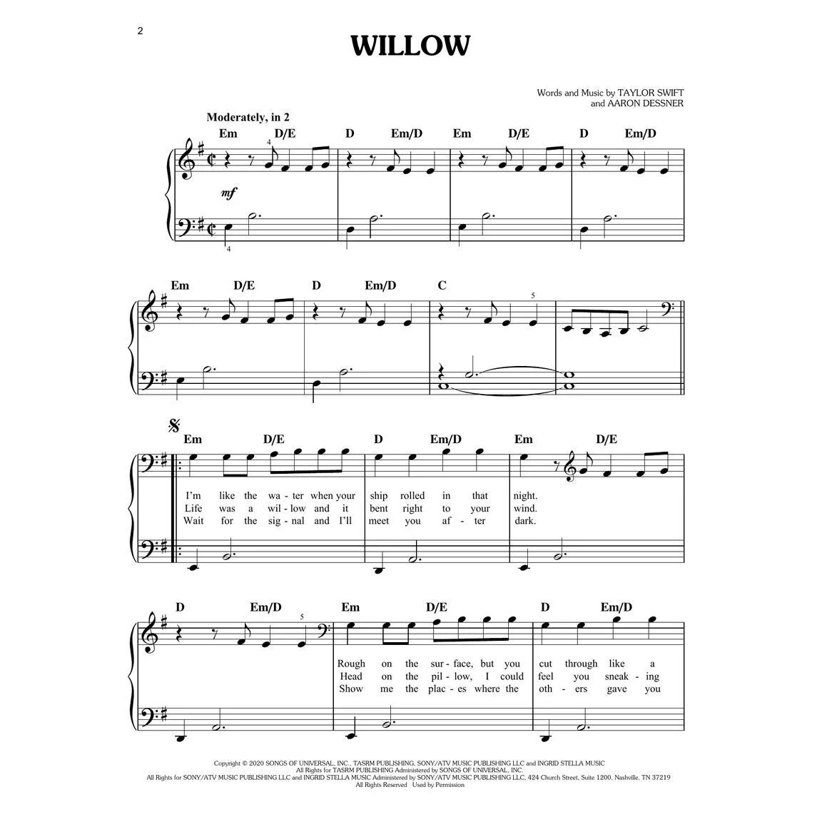 Hal Leonard HL00363715 Taylor Swift – Evermore - Image 4