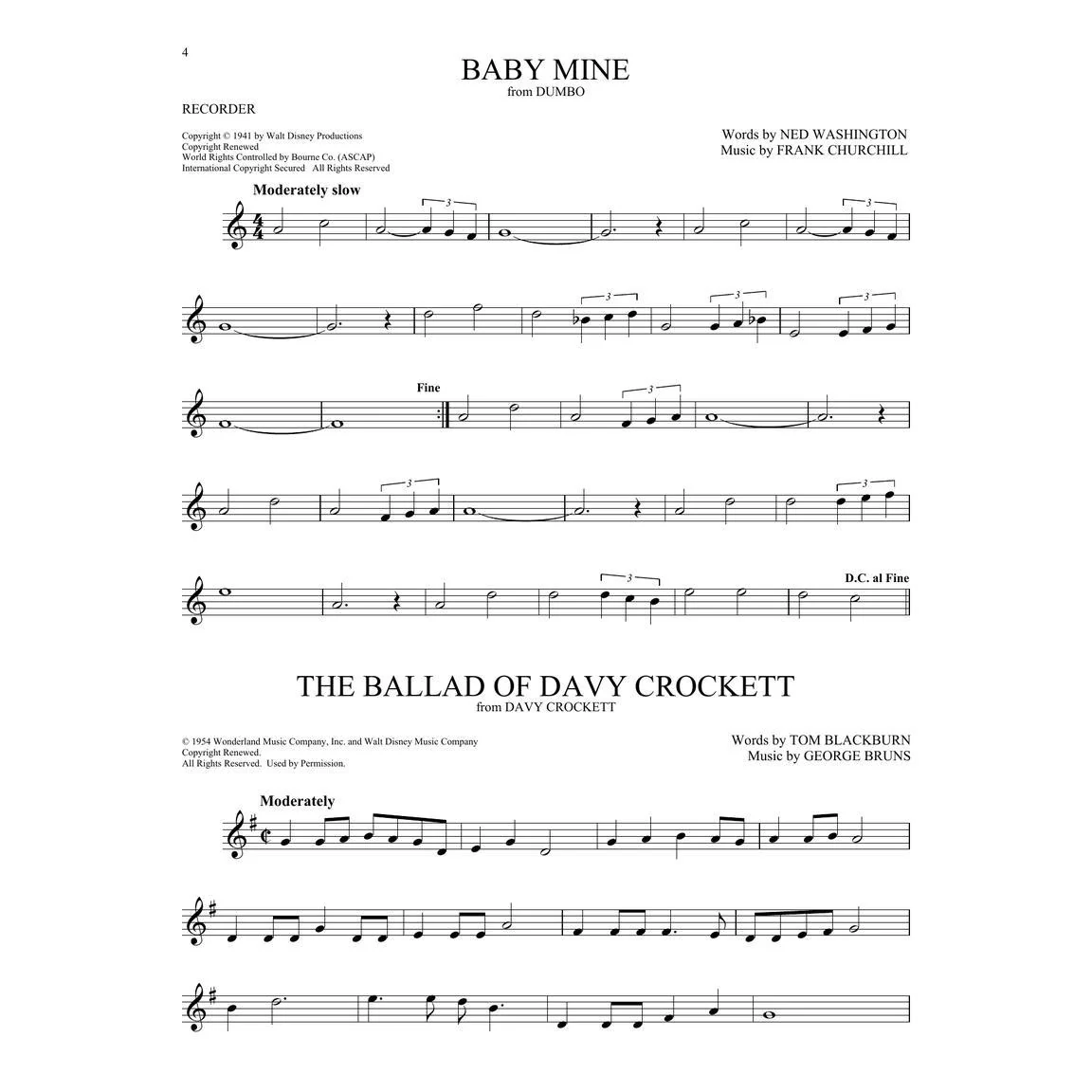 Hal Leonard HL00366060 101 Disney Songs for Recorder - Image 5