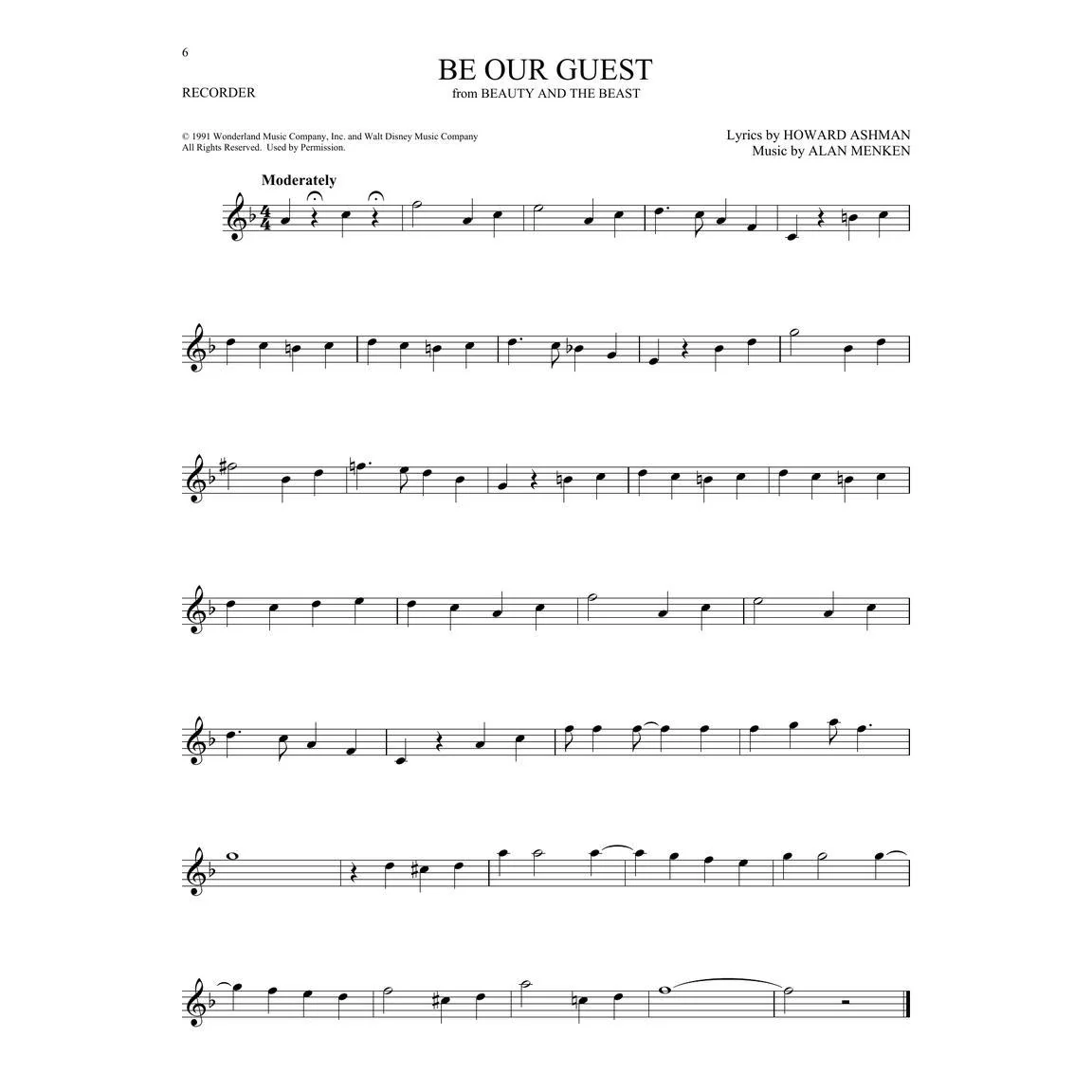 Hal Leonard HL00366060 101 Disney Songs for Recorder - Image 6