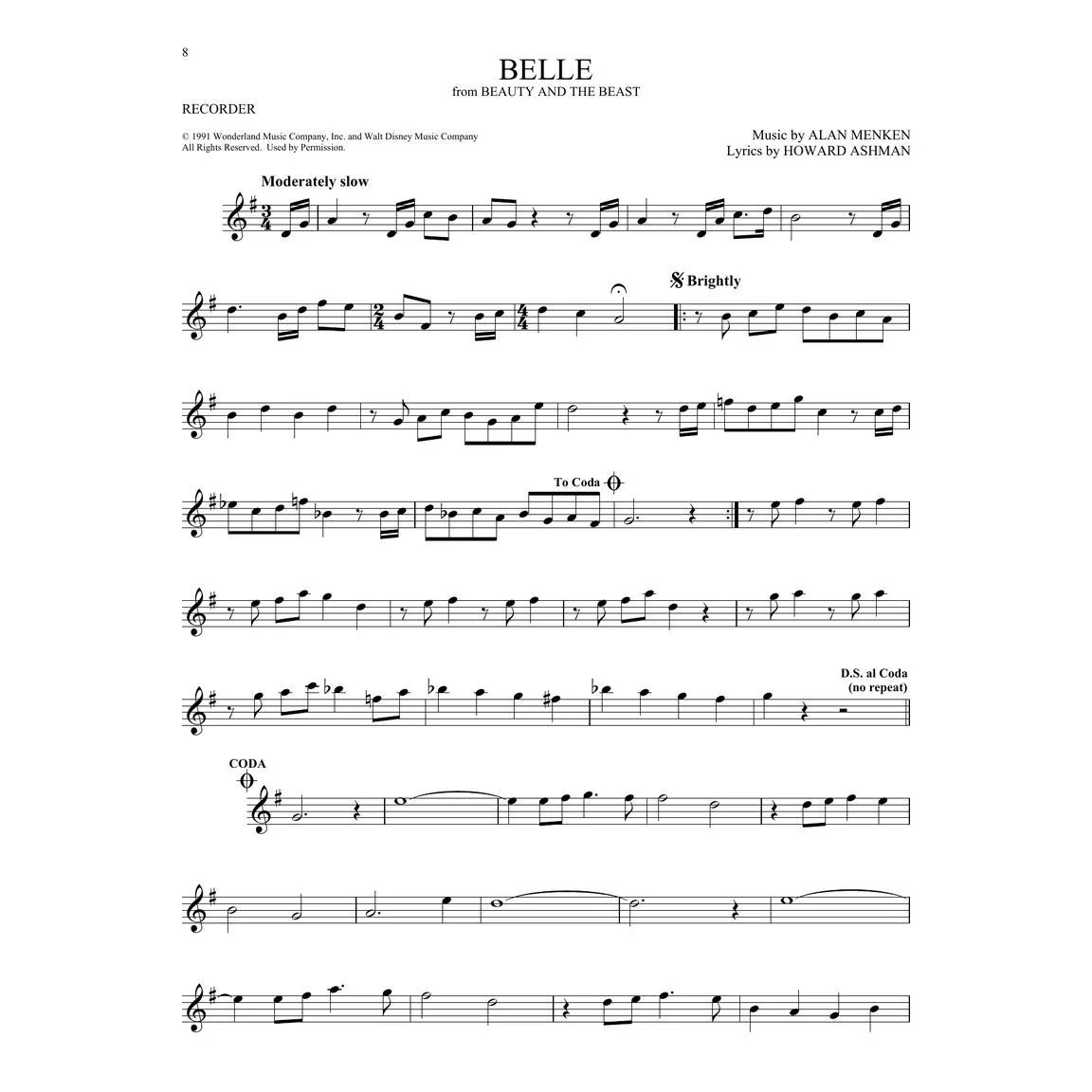 Hal Leonard HL00366060 101 Disney Songs for Recorder - Image 7