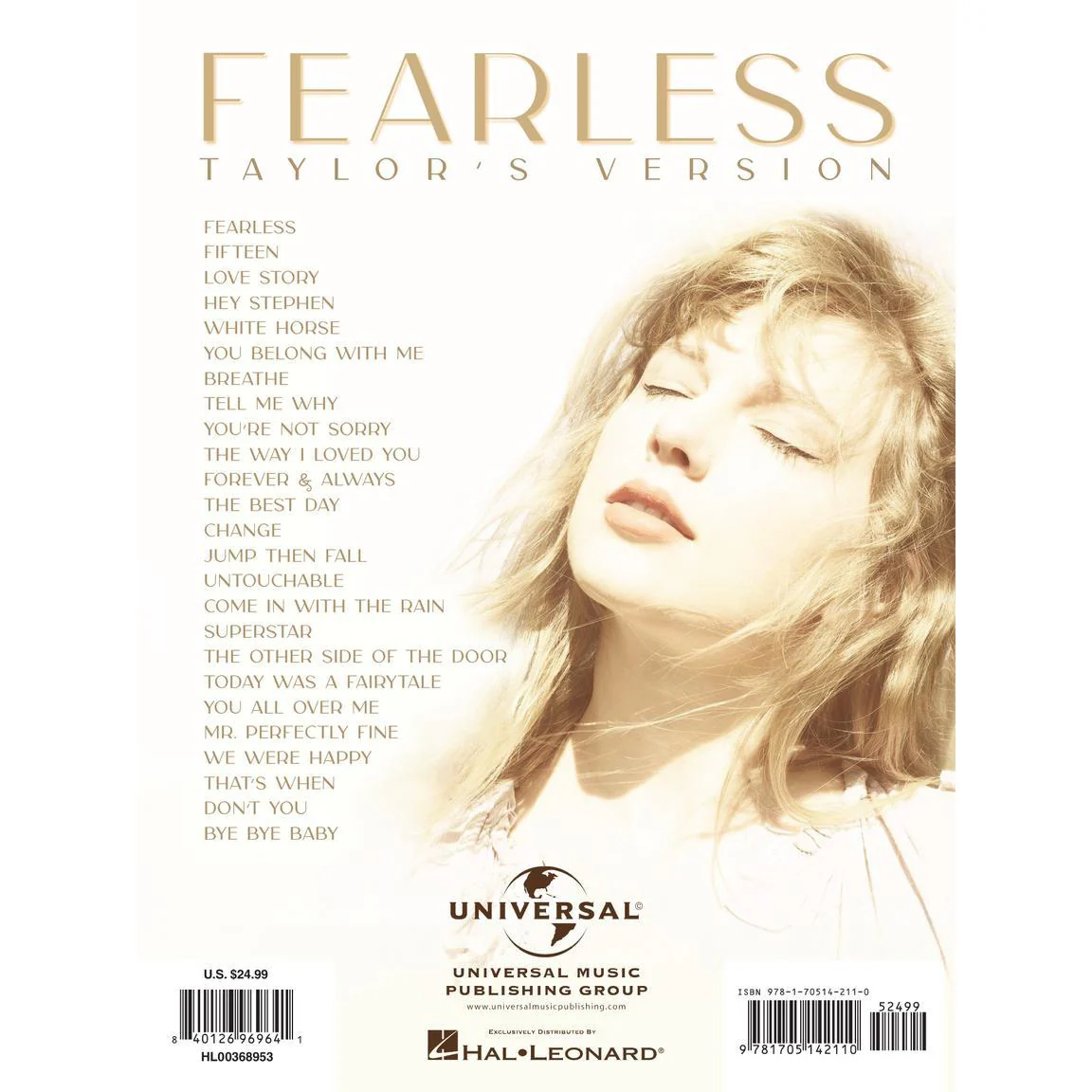 Hal Leonard HL00368953 Taylor Swift – Fearless (Taylor's Version) - Image 2