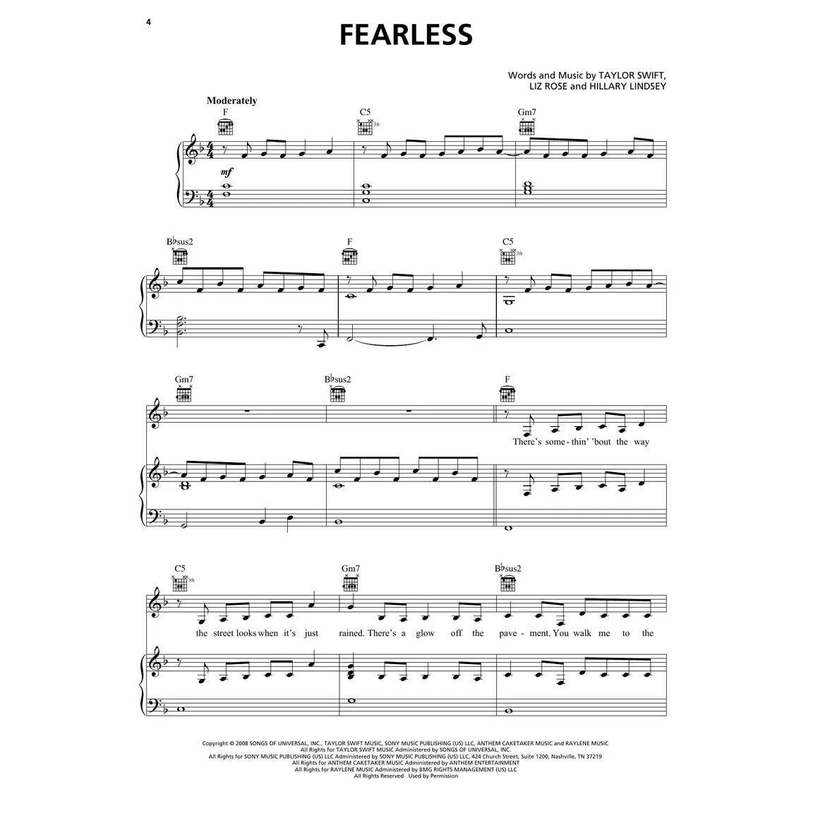Hal Leonard HL00368953 Taylor Swift – Fearless (Taylor's Version) - Image 4