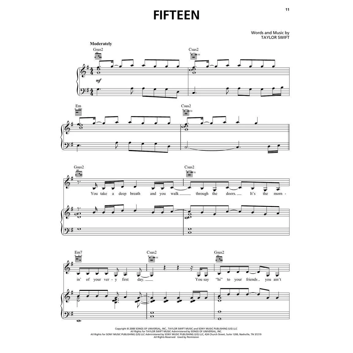 Hal Leonard HL00368953 Taylor Swift – Fearless (Taylor's Version) - Image 5