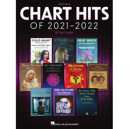 Hal Leonard HL00418043 Chart Hits of 2021-2022 for Ukulele