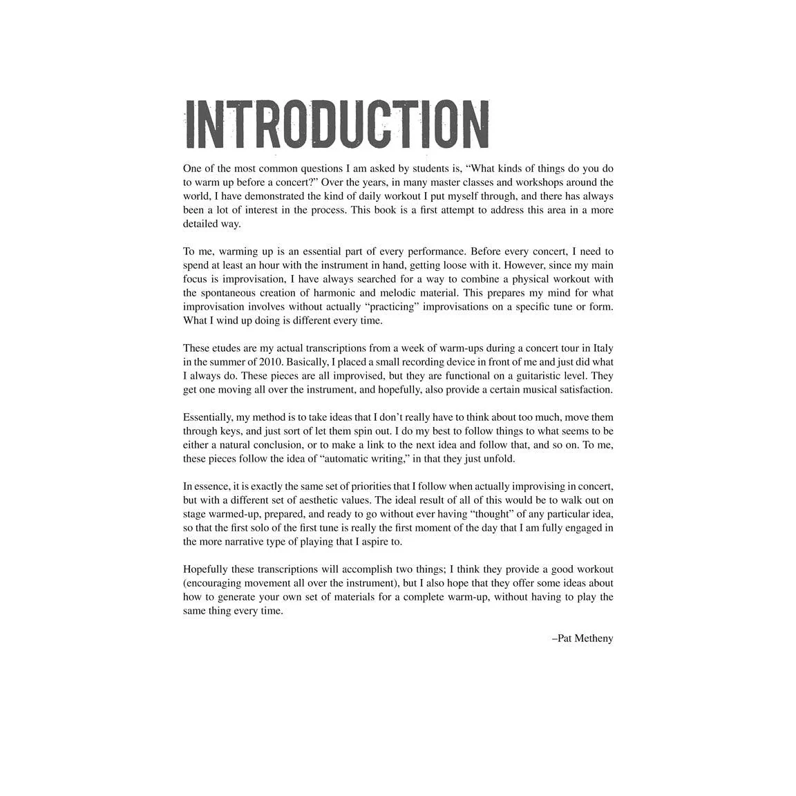 Hal Leonard HL00696587 Pat Metheny Guitar Etudes: Warm-Up Exercises for Guitar - Image 2