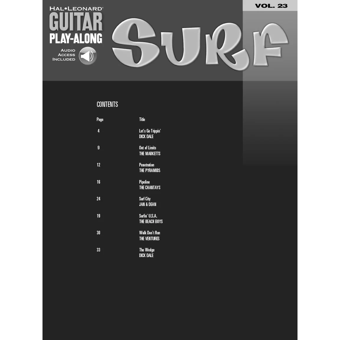 Hal Leonard HL00699635 Surf Guitar Play-along Volume 23 - Image 2