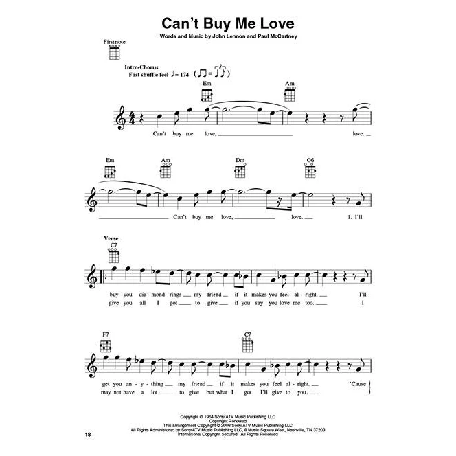Hal Leonard HL00700154 The Beatles for Ukulele - Image 3