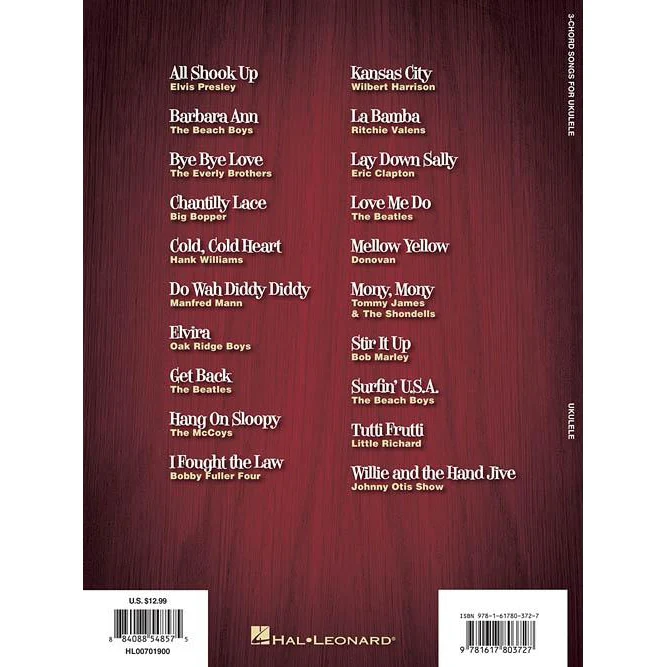 Hal Leonard HL00701900 3-Chord Songs for Ukulele - Image 2