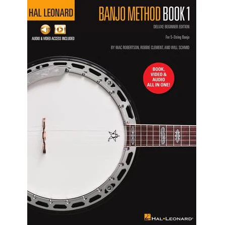 Hal Leonard HL01106918 Hal Leonard Banjo Method Book 1 – Deluxe Beginner Editionfor 5-string Banjo