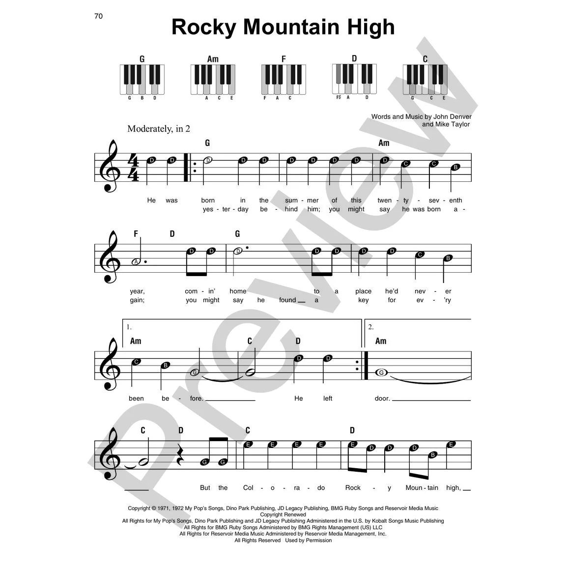 Hal Leonard HL01438558 The 1970s - Super Easy Songbook - Image 3