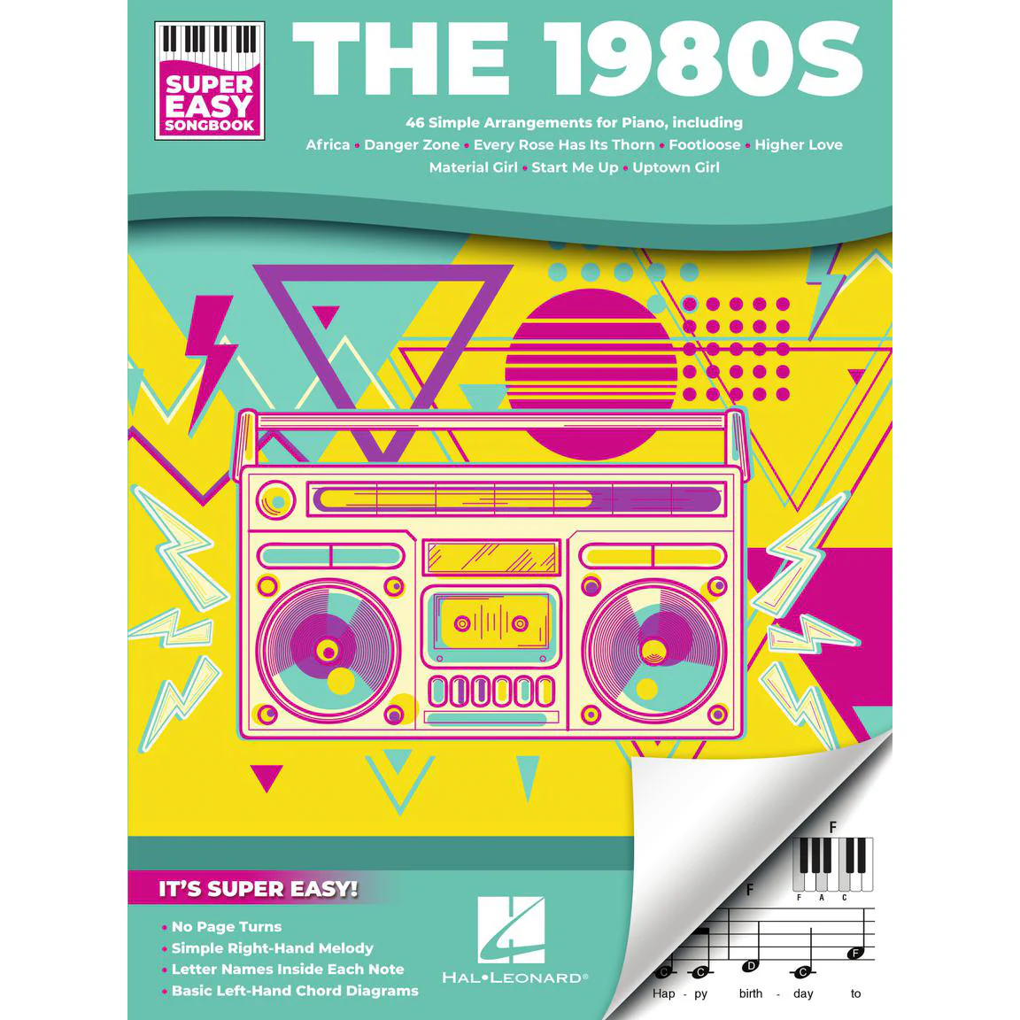 Hal Leonard HL01438561 The 1980s - Super Easy Songbook