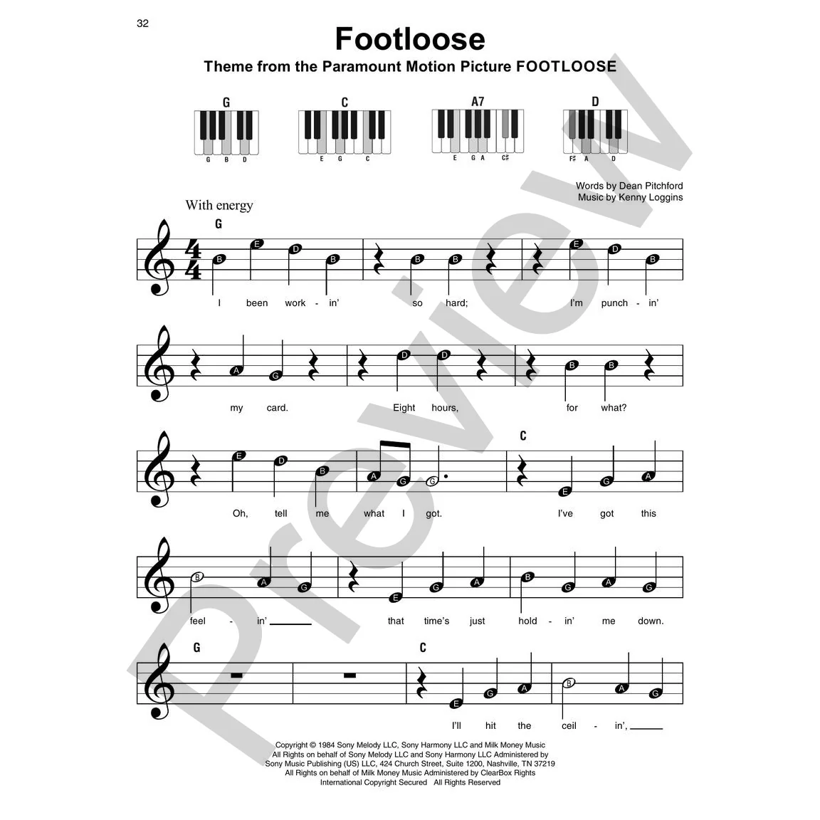 Hal Leonard HL01438561 The 1980s - Super Easy Songbook - Image 4