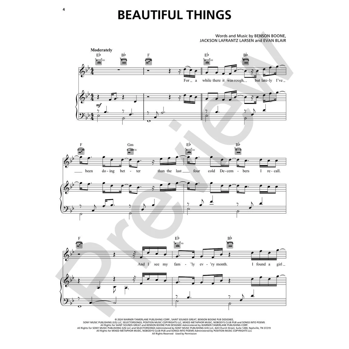 Hal Leonard HL01750181 Top Hits of 2024: Arranged for Piano/Vocal/Guitar - Image 3