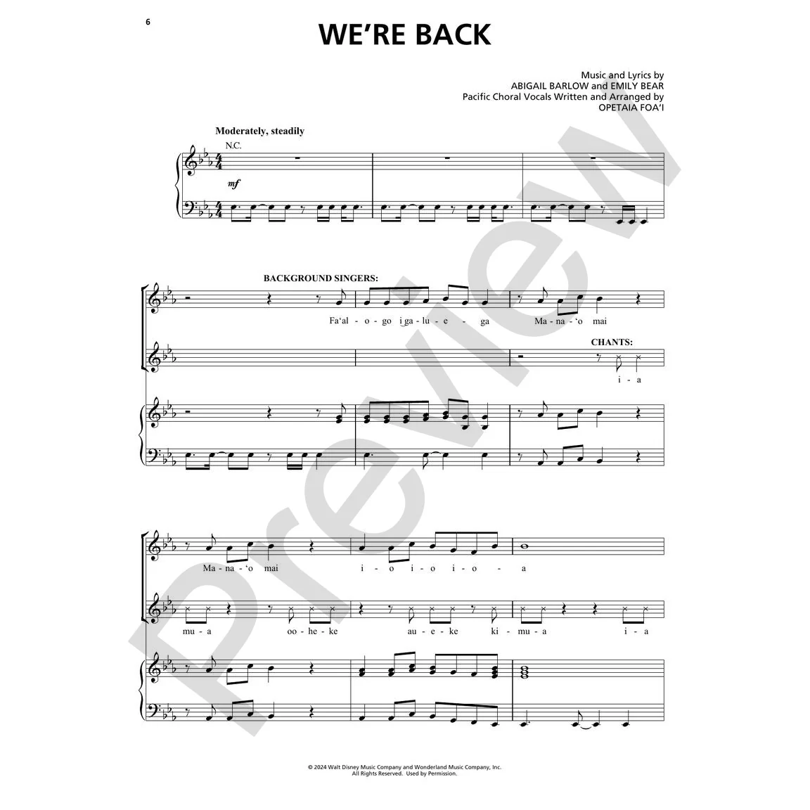 Hal Leonard HL01802310 Moana 2: Piano/Vocal Selections - Image 2