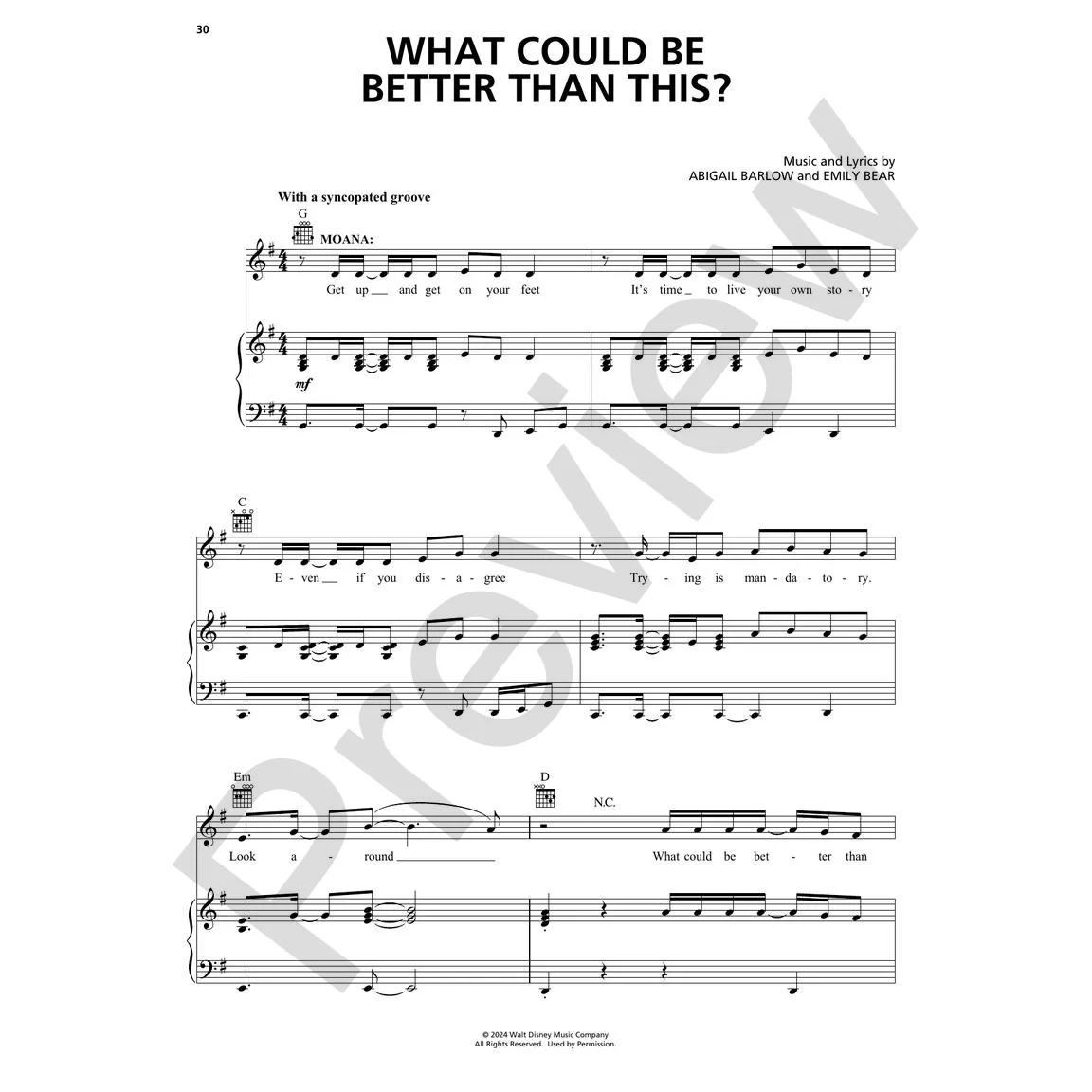 Hal Leonard HL01802310 Moana 2: Piano/Vocal Selections - Image 4