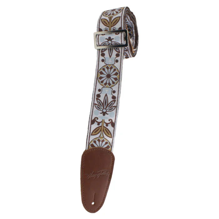 Henry Heller HJQ2DX-40 2" Jacquard Deluxe Strap, Brown Blossom