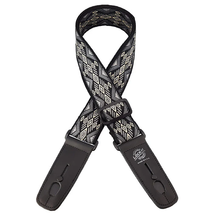 Henry Heller LIS-070-CC 2" Vintage Strap w/ Lock-It, Carbon Canyon