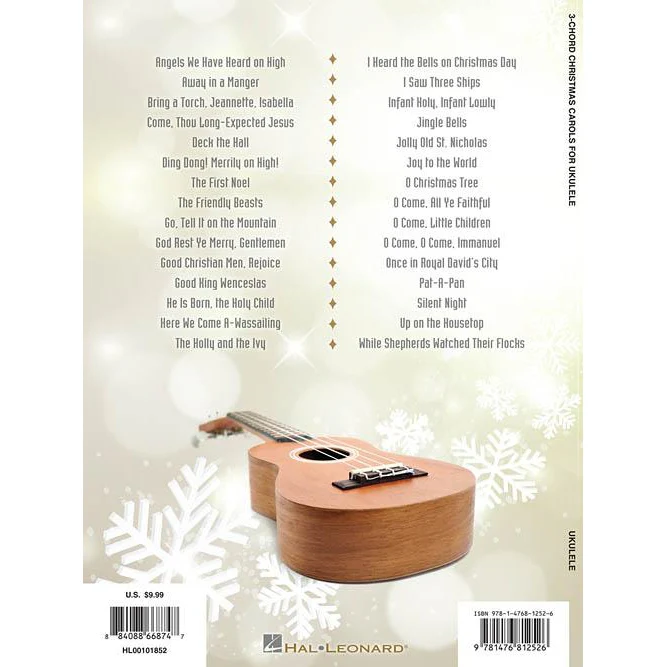Hal Leonard HL00101852 3-Chord Christmas Carols for Ukulele - Image 2