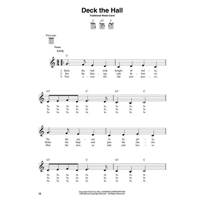 Hal Leonard HL00101852 3-Chord Christmas Carols for Ukulele - Image 3