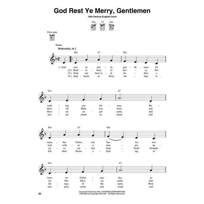 Hal Leonard HL00101852 3-Chord Christmas Carols for Ukulele - Image 4