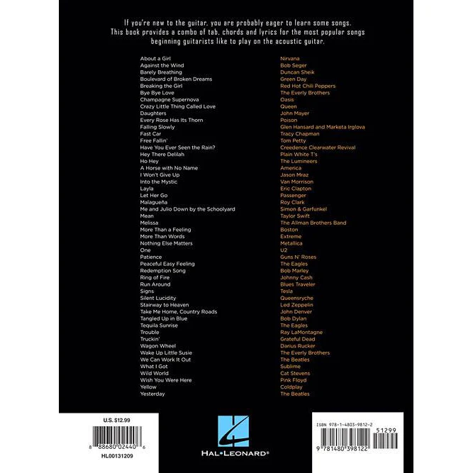 Hal Leonard HL00131209 First 50 Songs You Should Play on Acoustic Guitar - Image 2