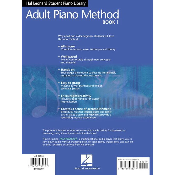 Hal Leonard HL00296441 Adult Piano Method - Book 1 with CD - Image 2