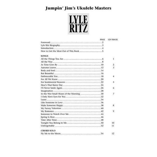 Hal Leonard HL00695609 Jumpin Jims - Ukulele Masters: Lyle Ritz - Jazz - Image 3