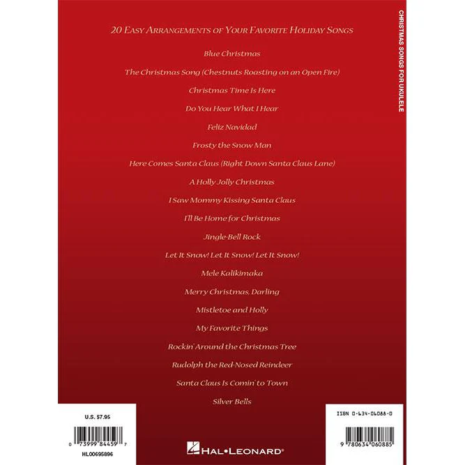 Hal Leonard HL00695896 Christmas Songs for Ukulele - Image 2