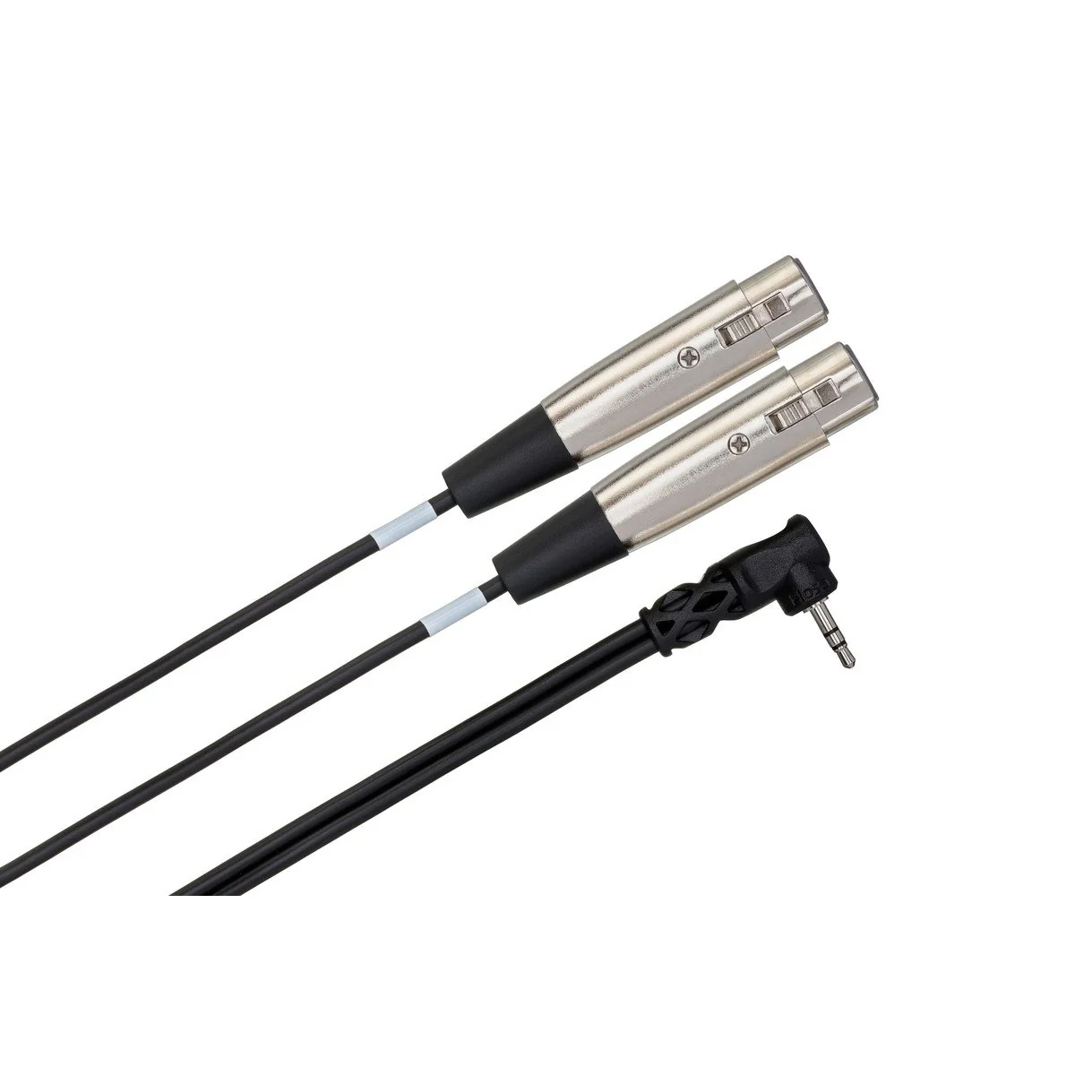 Hosa CYX-405F Camcorder Microphone Cable, Dual XLR3F to Right-angle 3.5 mm TRS, 5 ft (Loc:1D) - Image 3