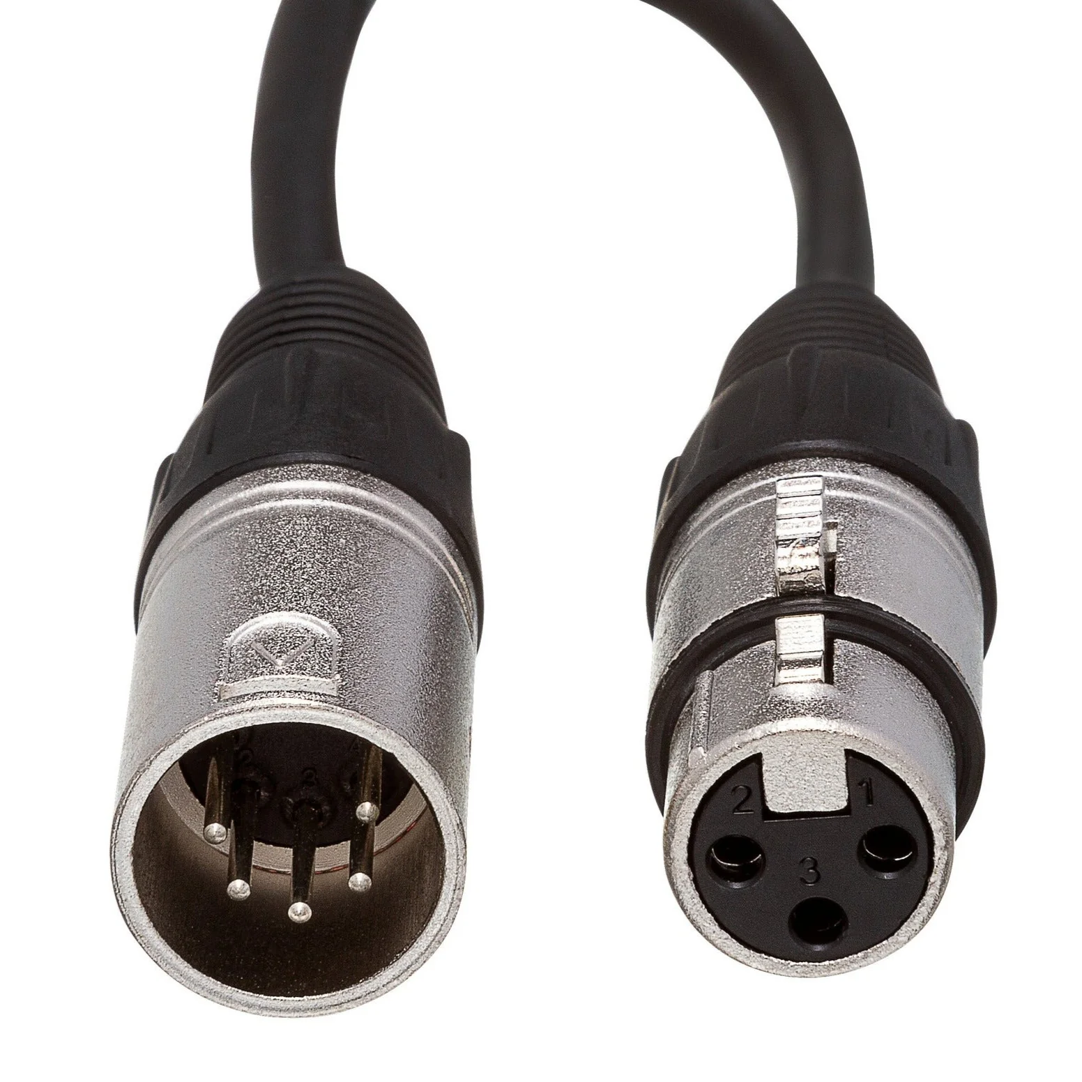 Hosa DMX-106 DMX512 5-Pin to 3-Pin Adapter, XLR5M to XLR3F, 6 in (Loc:5A)