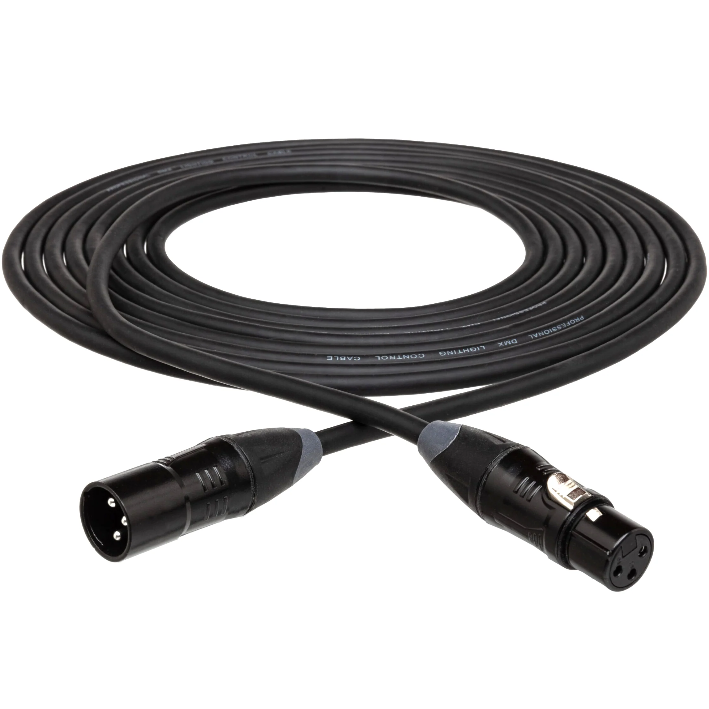 Hosa DMX-405 DMX512 Cable, XLR3M to XLR3F, 20 AWG X 2 OFC, 110-ohm Cable, 5 ft